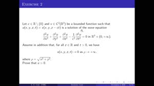 Miniaturansicht - Exercise class: Partial Differential Equations, Lecture 5, Part 2