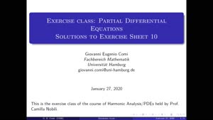 Miniaturansicht - Exercise class: Partial Differential Equations, Lecture 11, Part 1