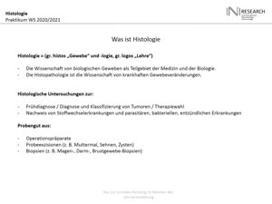 Miniaturansicht - Vorlesung 2 Histologie