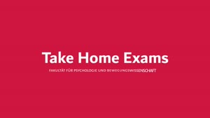 Miniaturansicht - Fakultät PB - Take Home Exams - Informationen für Studierende - Einführung