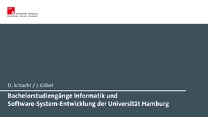 Miniaturansicht - Bachelorstudiengänge Informatik und Software-System-Entwicklung der Universität Hamburg