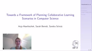 Thumbnail - Towards a Framework of Planning Collaborative Learning Scenarios in Computer Science