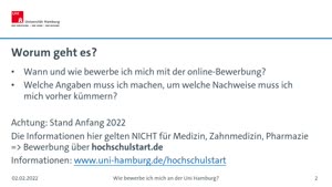 Miniaturansicht - Unitag 2022 Bewerbungsverfahren Uni Hamburg