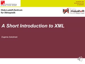Miniaturansicht - Using XML - 1 - Introduction: Mark-up