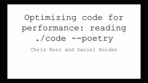 Thumbnail - Optimizing Code for Performance: Reading ./code --poetry