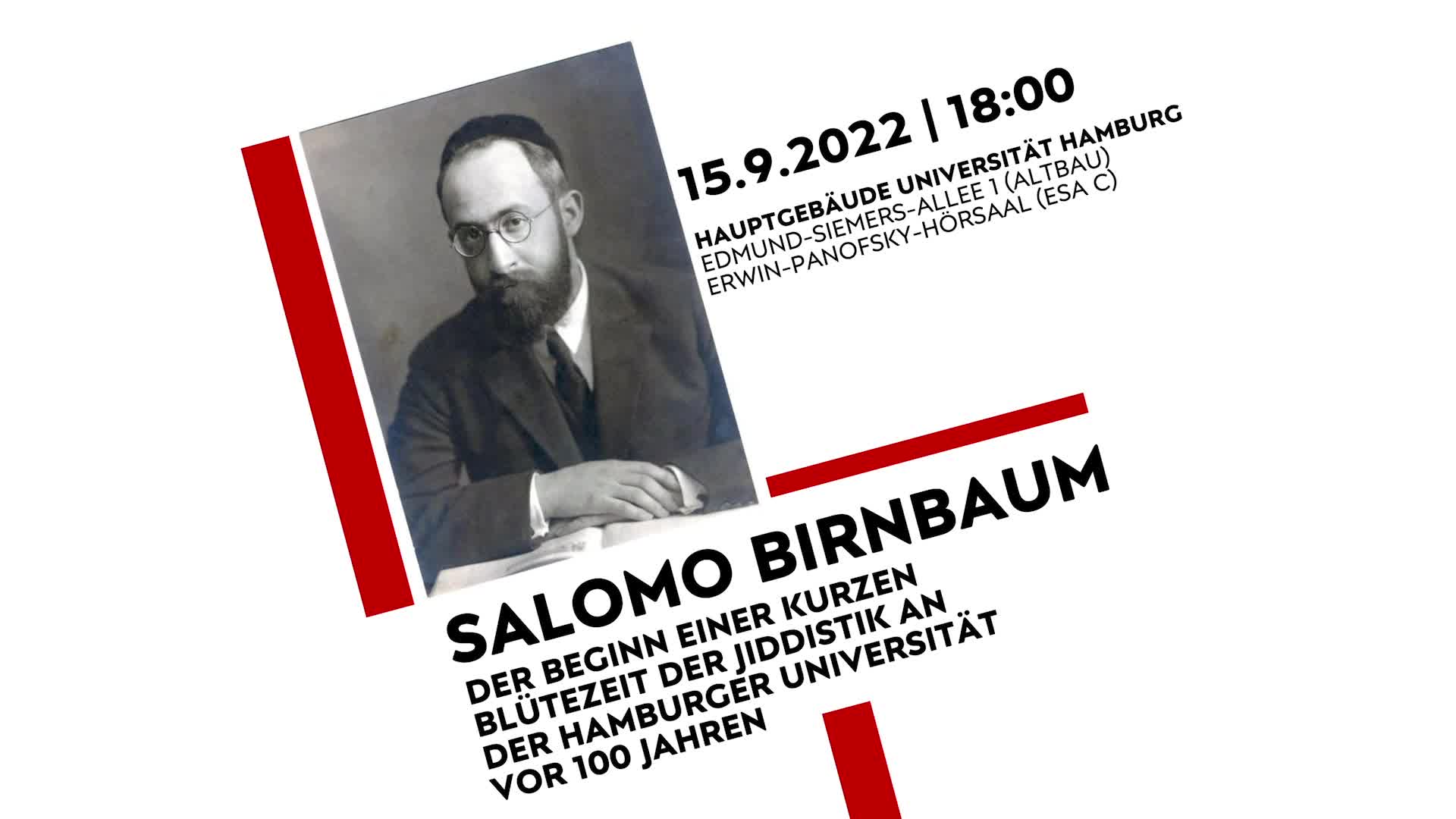 Miniaturansicht - Salomo Birnbaum und der Beginn einer kurzen Blütezeit der Jiddistik an der Hamburger Universität vor 100 Jahren