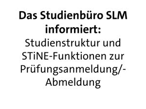Thumbnail - Studienbüro SLM Prüfungsrecht und Stine BA