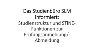 Thumbnail - Studienbüro SLM informiert B.Ed. Stine, Prüfungsrecht
