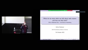 Thumbnail - What do we mean when we talk about web corpora and how are they built?: DiLCo Methods Day 2022 (7 October)