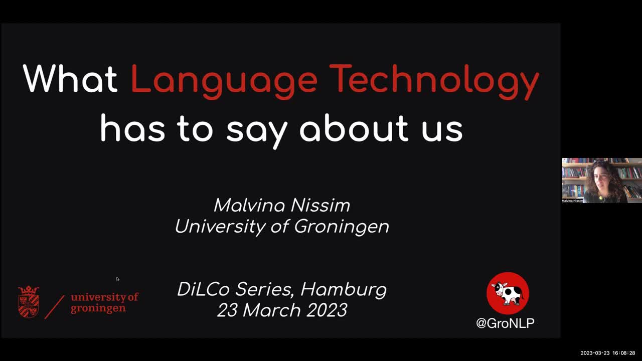 Miniaturansicht - What language technology has to say about us: DiLCo Lecture Series 2023 (23 March)