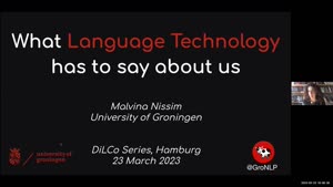 Thumbnail - What language technology has to say about us: DiLCo Lecture Series 2023 (23 March)