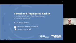 Miniaturansicht - Vortrag: Virtual und augmented reality in der Hochschullehre-Zukunftstechnologien mit Forschungspotential