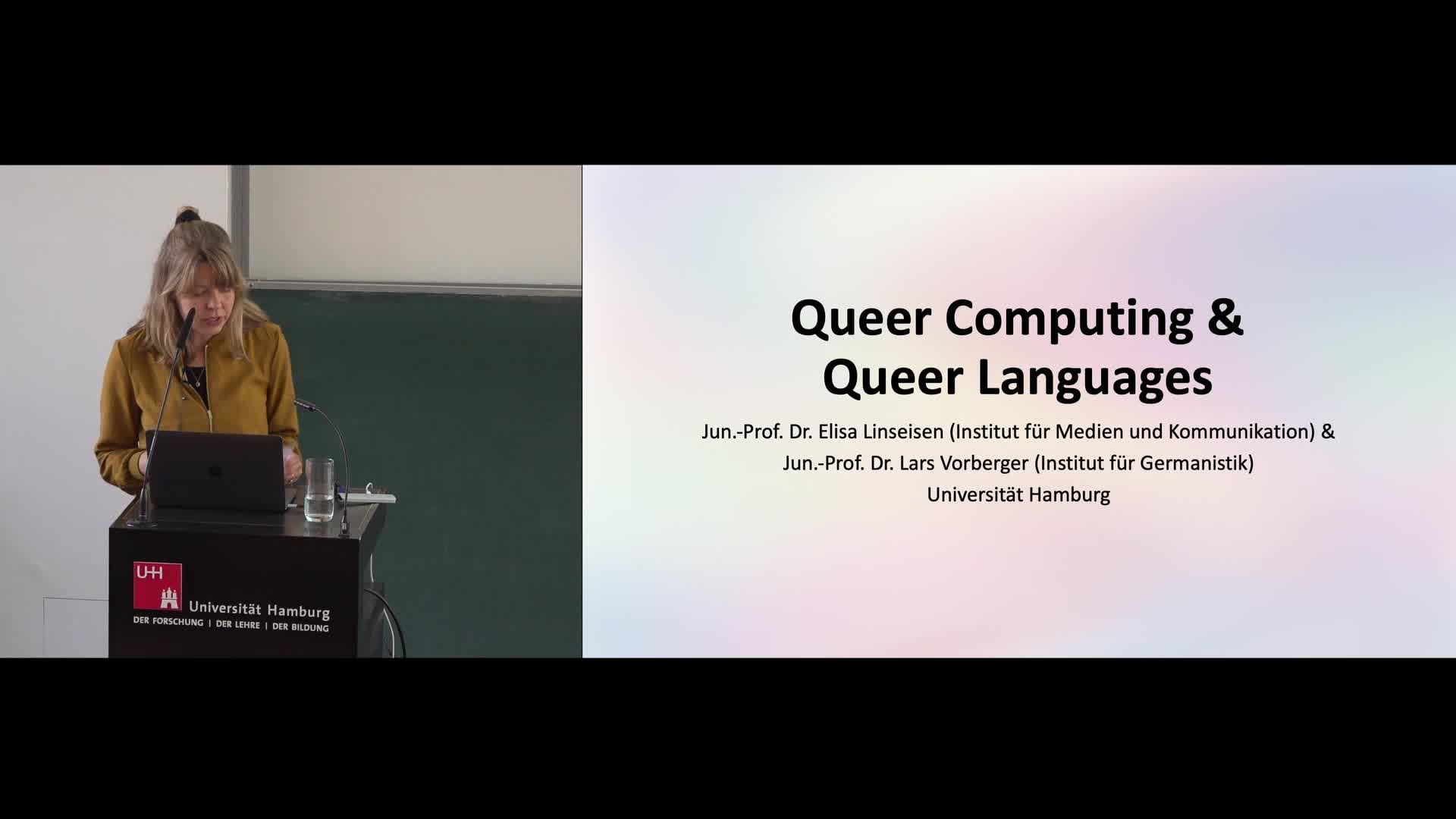 Queer Computing & Queer Languages - Jun. -Prof. Dr. Elisa Linseisen,  Jun.-Prof. Dr. Lars Vorberger, Nina Eggers, Dr. Franziska Kutzick -  Universitt Hamburg - Lecture2Go