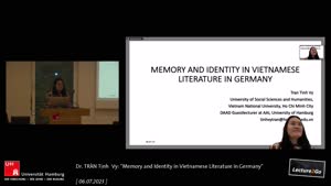 Miniaturansicht - Dr. TRẦN Tịnh Vy: "Memory and Identity in Vietnamese Literature in Germany"