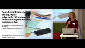 Thumbnail - DiLCo Methods Day 2023: Post-digital linguistic ethnography: A day-in-the-life approach to understanding contemporary communication (6 October)