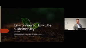 Miniaturansicht - Prof Dr. Louis Kotzé: "Environmental Law After Sustainability"