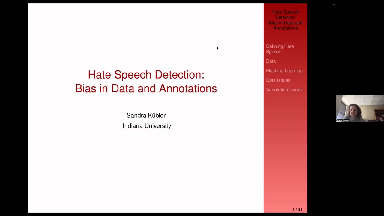 Miniaturansicht - Hate speech detection: Bias in data and annotations: DiLCo Lecture Series 2024 (28 March)