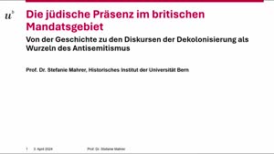 Miniaturansicht - Die jüdische Präsenz im britischen Mandatsgebiet: Von der Geschichte zu den Diskursen der Dekolonisierung als Wurzeln des Antisemitismus