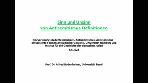 Thumbnail - Sinn und Unsinn von Antisemitismus-Definitionen