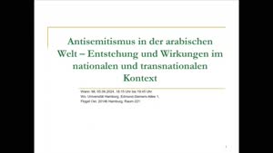 Thumbnail - Antisemitismus in der arabischen Welt – Entstehung und Wirkungen im nationalen und transnationalen Kontext
