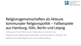 Miniaturansicht - Religionsgemeinschaften als Akteure kommunaler Religionspolitik - Fallbeispiele aus Hamburg, Köln, Berlin und Leipzig