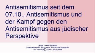 Thumbnail - Antisemitismus seit dem 07.10., Antisemitismus und der Kampf gegen den Antisemitismus aus jüdischer Perspektive