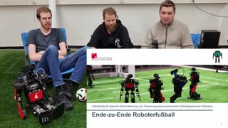 Miniaturansicht - Fußballspielende Roboter: Ende-zu-Ende-KI für Wahrnehmung und Steuerung im RoboCup