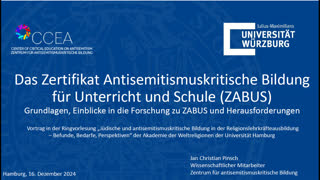 Miniaturansicht - Das Zertifikat Antisemitismuskritische Bildung für Unterricht und Schule (ZABUS). Grundlagen, Einblicke in die Forschung zu ZABUS und Herausforderungen