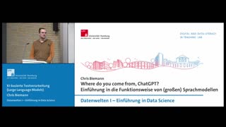Thumbnail - 13 Where do you come from, ChatGPT? – Einführung in die Funktionsweise von (großen) Sprachmodellen