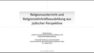 Thumbnail - 20.01.2025: Religionsunterricht und Religionslehrkräfteausbildung aus jüdischer Perspektive