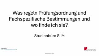 Miniaturansicht - Video 3: Was regeln Prüfungsordnungen und Fachspezifische Bestimmungen und wo finde ich sie?