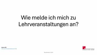 Miniaturansicht - Video 11: Wie melde ich mich zu Lehrveranstaltungen an?