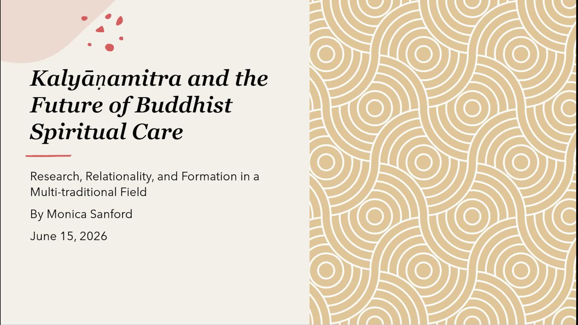 Thumbnail - Buddhist Spiritual Care in Interreligious Contexts