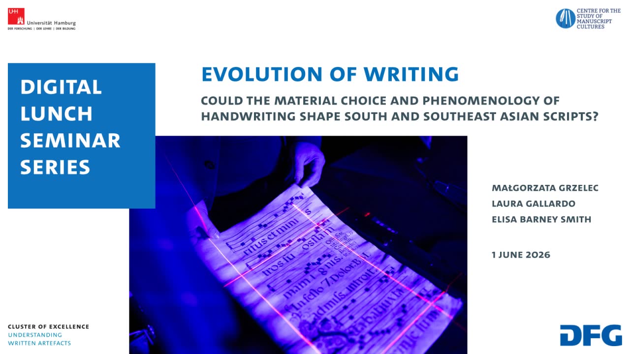 Miniaturansicht - Evolution of Writing: Could the Material Choice and Phenomenology of Handwriting Shape South and Southeast Asian Scripts?