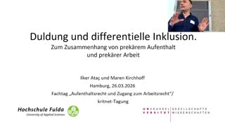 Miniaturansicht - Duldung und differentitelle Inklusion. Zum Zusammenhang von prekärem Aufenthalt und prekärer Arbeit