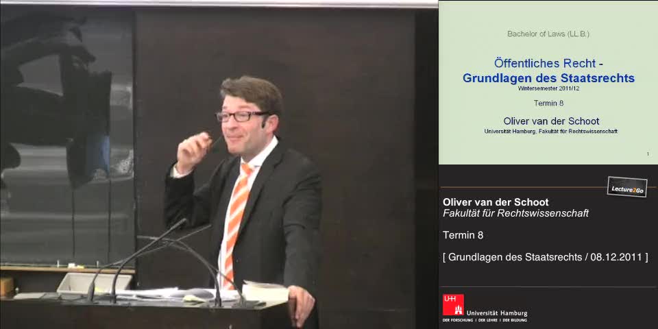 Oliver Van Der Schoot Grundlagen des Staatsrechts 8. Termin (08.12.2011) - Oliver van der