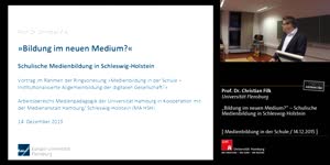 Thumbnail - "Bildung im neuen Medium?" - Schulische Medienbildung in Schleswig-Holstein