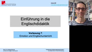 Thumbnail - Vorlesung 7: Emotion und Englischunterricht