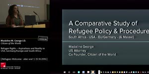 Miniaturansicht - Refugee Rights – Aspirations and Reality in USA, Germany/Europe and South Africa