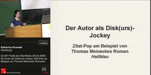 Thumbnail - Der Autor als Disk(urs)-Jockey. Zitat-Pop am Beispiel von Thomas Meineckes Romanen / Poetik der Oberfläche. Die deutschsprachige Popliteratur der 1990er Jahre