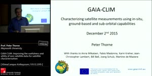 Miniaturansicht - GAIA-CLIM: Improving the usefulness and utility of non-satellite data for satellite characterisation