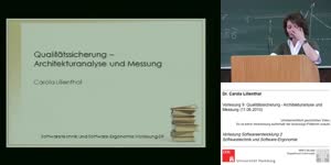 Miniaturansicht - STE, Vorlesung 9 - Qualitätssicherung - Architekturanalyse und  Messung (11.06.2010)