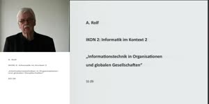 Thumbnail - Informatik im Kontext/ IKON 2: Informatiksysteme in Organisationen