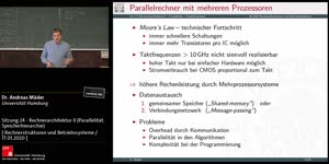 Thumbnail - Sitzung 24 - Rechnerarchitektur II (Parallelität, Speicherhierarchie)