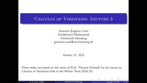 Miniaturansicht - Calculus of Variations: Lecture 3
