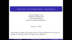 Miniaturansicht - Calculus of Variations: Lecture 4.1