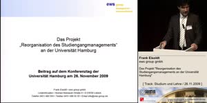 Thumbnail - Das Projekt "Reorganisation des  Studiengangsmanagements an der Universität  Hamburg"