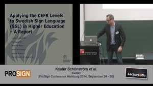 Miniaturansicht - Current Issues of CEFR-Adaption for Sign Languages in European Countries: Sweden