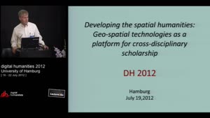 Thumbnail - Developing the spatial humanities: Geo-spatial technologies as a platform for cross-disciplinary scholarship (2)
