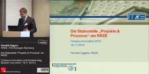 Miniaturansicht - Die Stabsstelle "Projekte & Prozesse" am RRZE